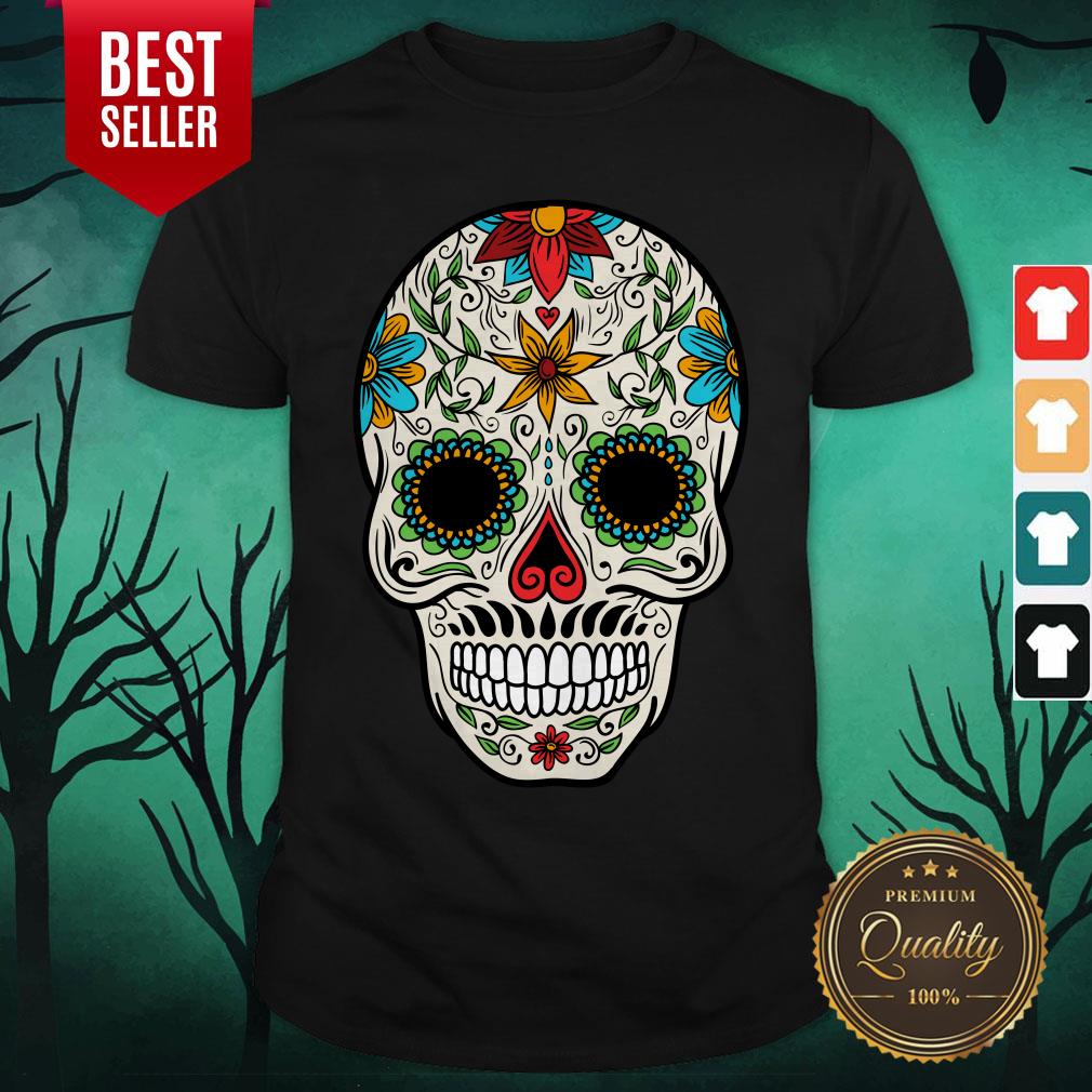 Floral Sugar Skull Day Of The Dead Shirt
