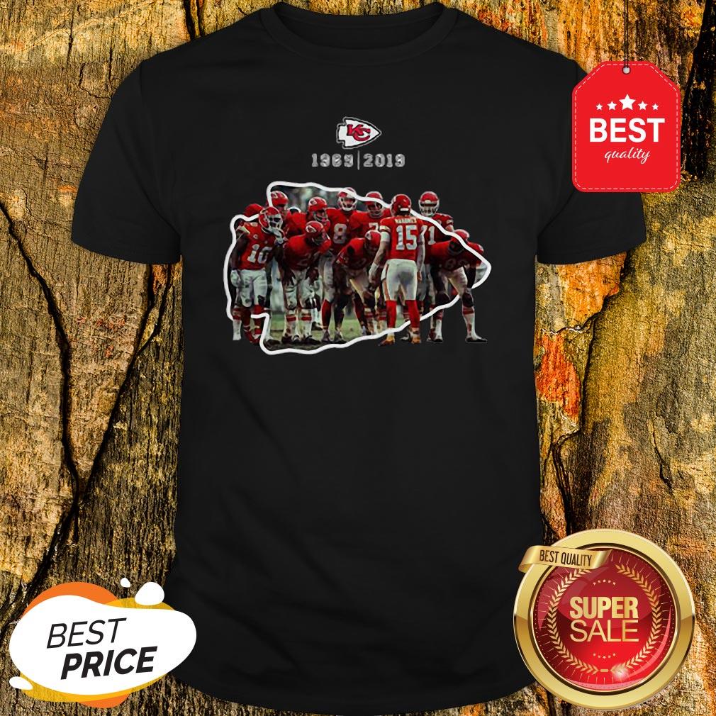 Official Logo Kansas City Chiefs Team Player 1969 2019 Shirt