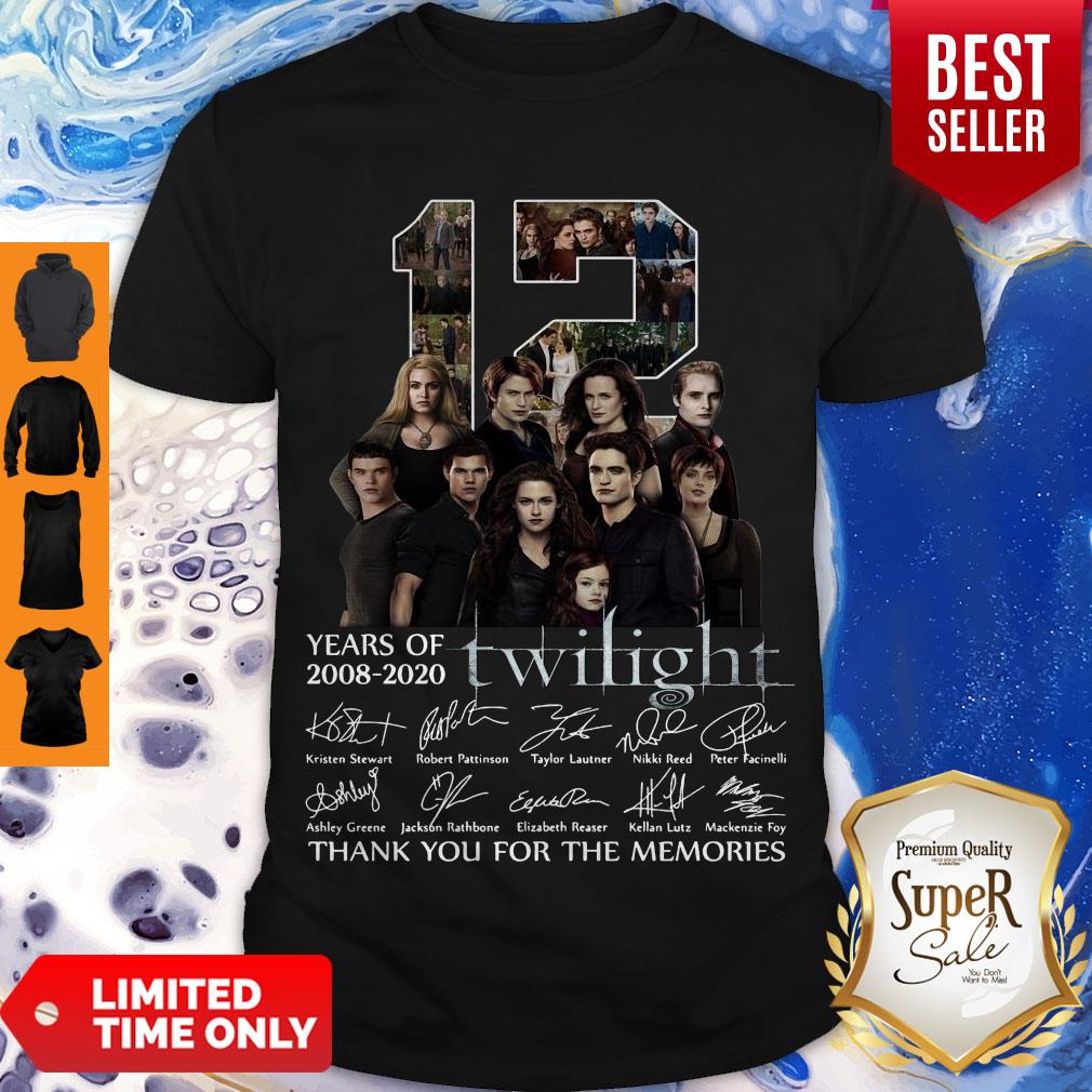 12 Years Of 2008 2020 Twilight Thank You For The Memories Signatures Shirt