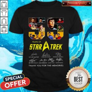 55 Years Of Star Trek Thank You For The Memories Shirt