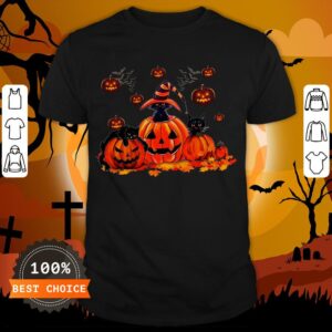 Black Cats Pumpkin Halloween Shirt