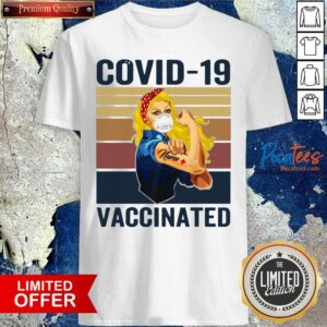 Nice Strong Women Face Mask Tattoo Nurse Covid 19 Vaccinated Vintage Retro Shirt