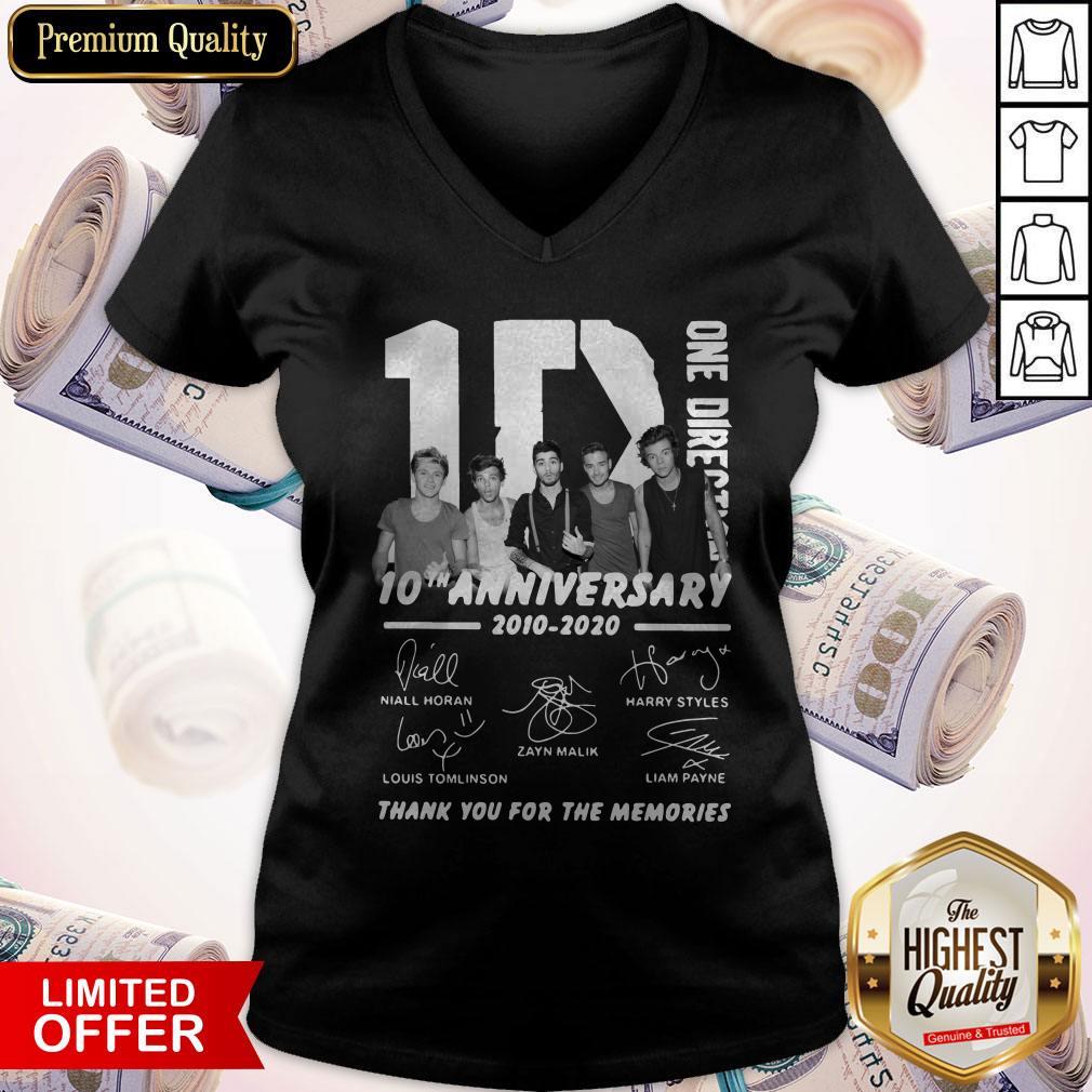 1D One Direction 10th Anniversary 2010 2020 Thank You For The Memories Shirt