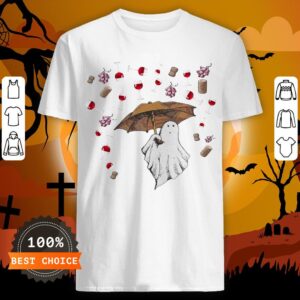 Halloween Ghost Rain Grape Wine Shirt