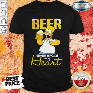 Los Simpson Beer Never Broke My Heart Shirt