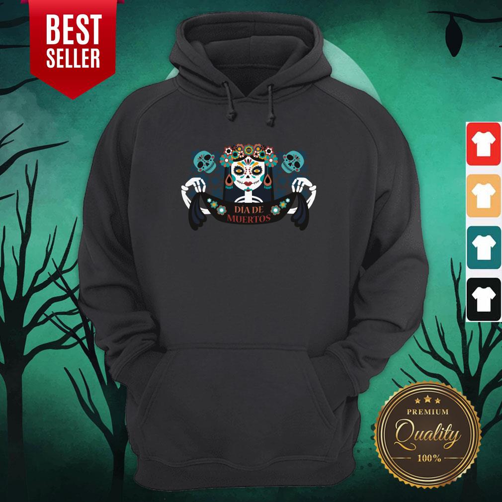 Sugar Skull Skeleton Girl Dia De Los Muertos Halloween Shirt