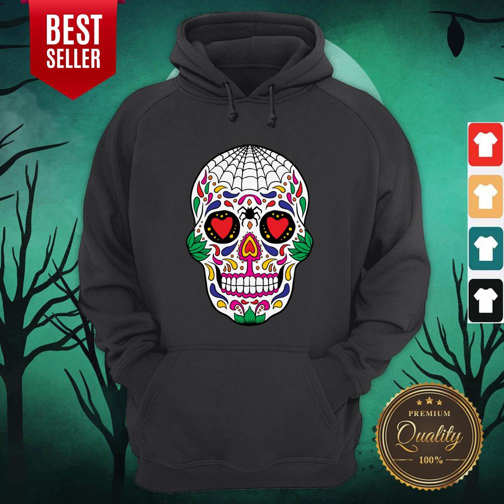 Colorful Mexican Sugar Skull Day Of The Dead Shirt