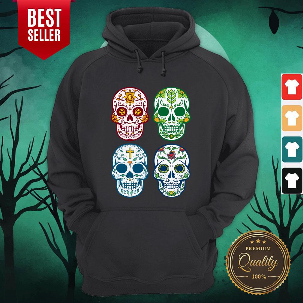Sugar Skull Color Day Of Dead Dia De Muertos Shirt