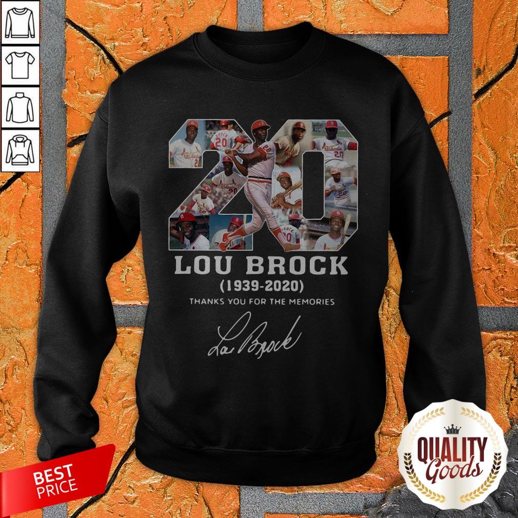 20 Lou Brock 1939-2020 Thank You For The Memories Signature Shirt