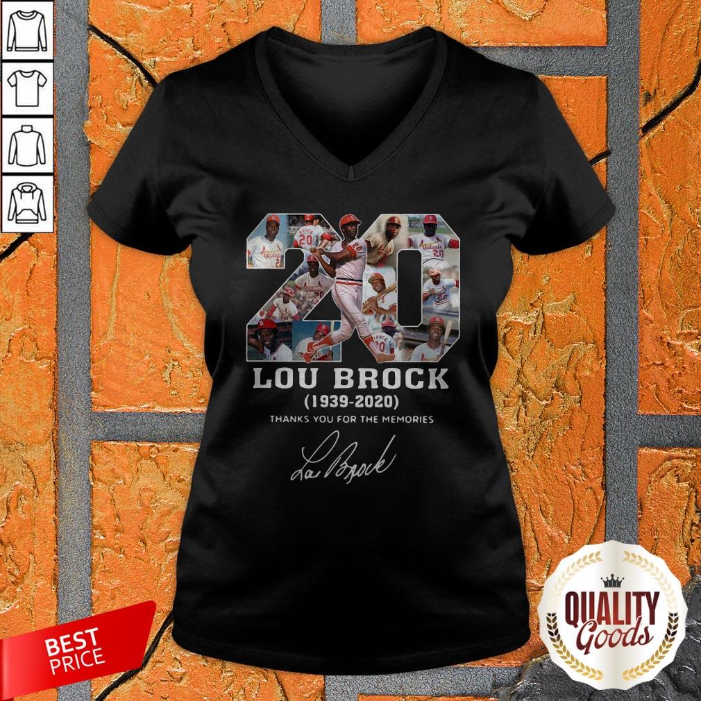20 Lou Brock 1939-2020 Thank You For The Memories Signature Shirt