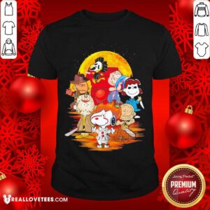 Pretty The Peanuts Snoopy And Friends Horror Face On The Moon Shirt