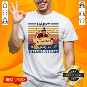 Awesome Turkey Happy Thanks-Vegan Turkey Vintage Retro Shirt