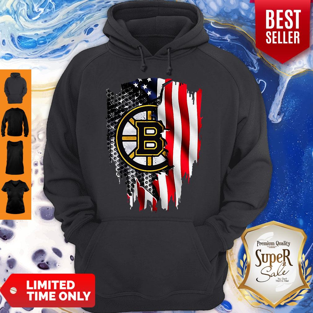 Boston Bruins American Flag 4th Of July Independence Day Shirt