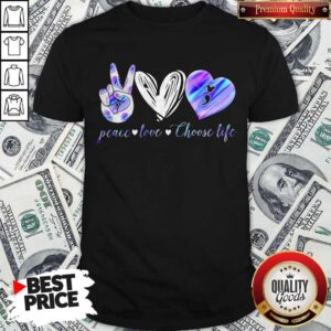 Official Peace Love Choose Life Mickey Mouse Shirt