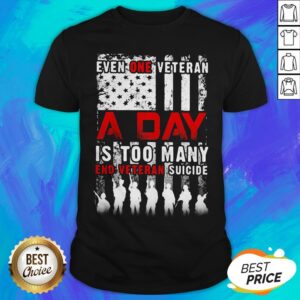 Independence Day Even One Veteran A Day Is Too Many End Eteran Suicide Shirt