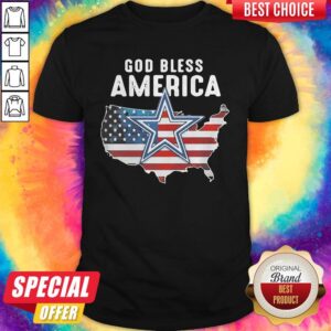 Top God Bless America Star American Flag Map Independence Day Shirt