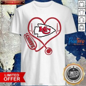 Pretty Kansas City Chiefs Nurse Stethoscope Heart Shirt