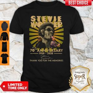 Stevie Wonder 70Th Anniversary 1950 2020 Signature Thank You For The Memories Shirt