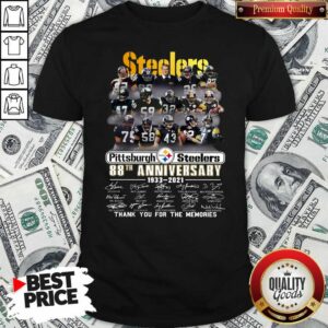 Top Steelers Pottsburgh 88th Anniversary 1933-2021 Thank You For The Memories Shirt