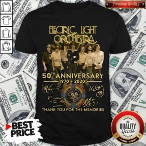 Electric Light Orchestra 50th Anniversary 1970 2020 Thank You For The Memories Signature Shirt