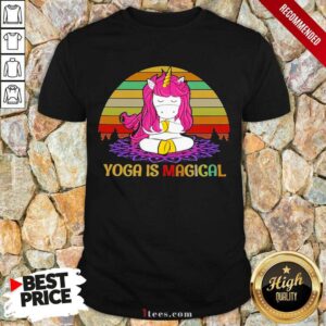 Funny Unicorn Yoga Is Magical Vintage shirt