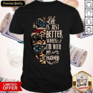 Funny Skull Life Just Better When I'm With My Husband Shirt