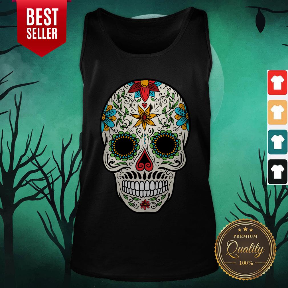 Floral Sugar Skull Day Of The Dead Shirt