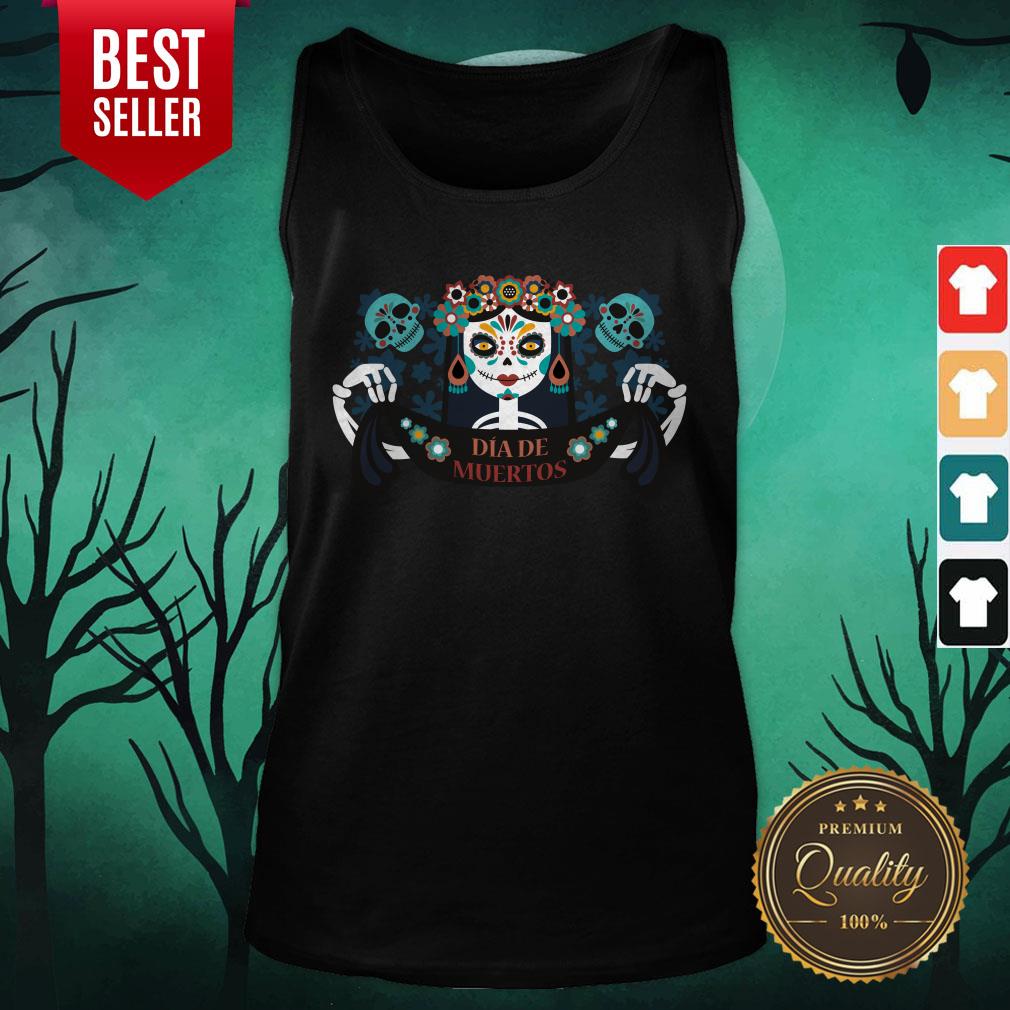 Sugar Skull Skeleton Girl Dia De Los Muertos Halloween Shirt