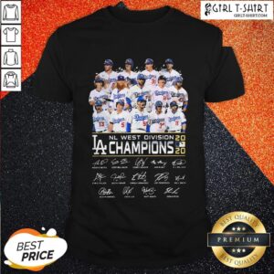 Los Angeles Dodgers NL West Division Champions 2020 Signatures Shirt
