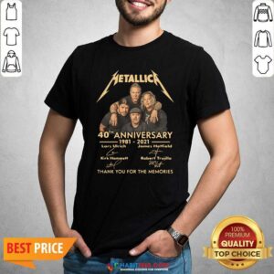 Metallica 40th Anniversary Thank You For The Memories Signature Shirt