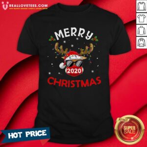 Pro Reindeer In Mask Shirt Funny Merry Christmas 2020 Shirt