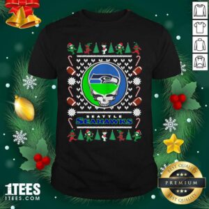 Top Seattle Seahawks Grateful Dead Ugly Christmas Shirt