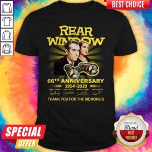 Funny Rear Window 66th Anniversary 1954 2020 Thank You For The Memories Signatures Shirt