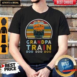 Funny Vintage Grandpa Train Bnsf Doo Doo Doo Shirt