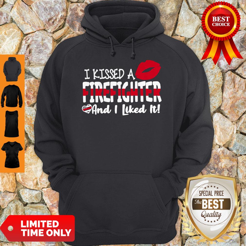Official Lips I Kissed A Firefighter Andi Like It Shirt