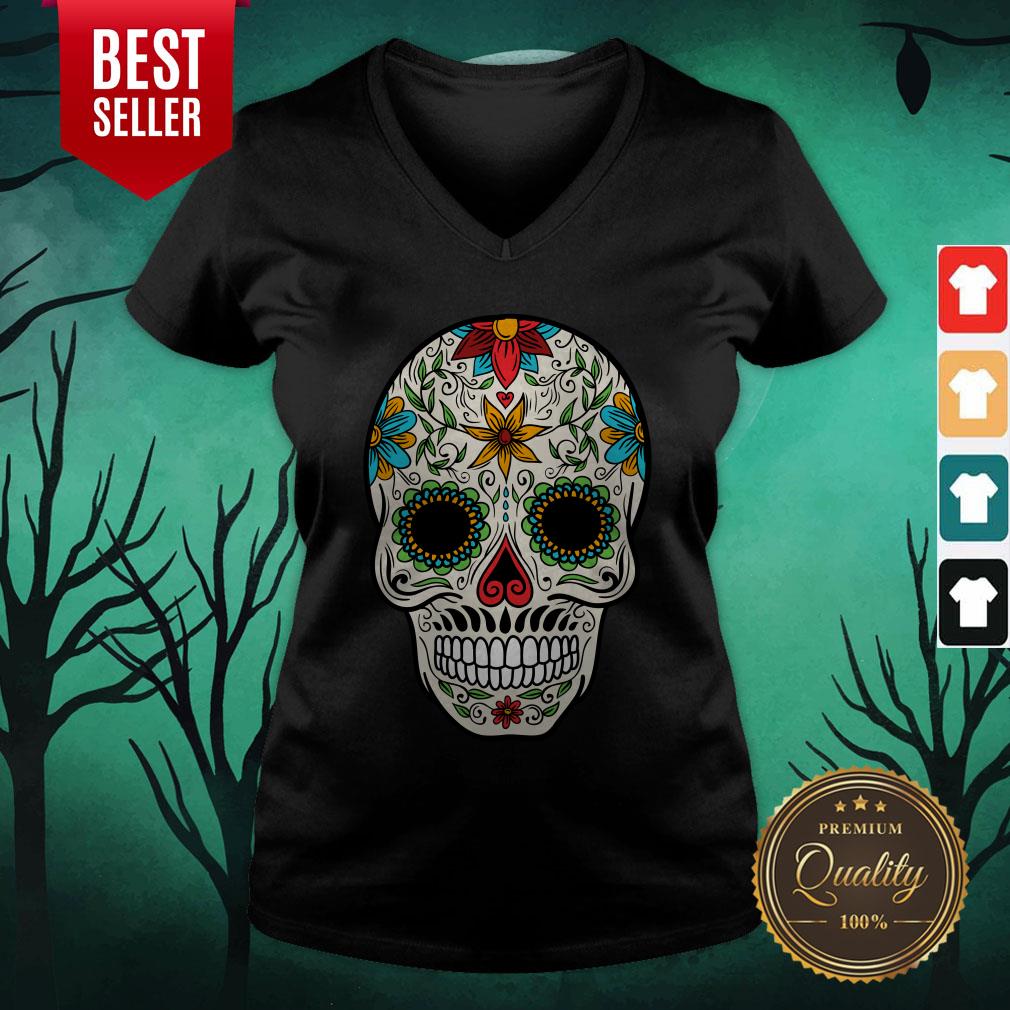 Floral Sugar Skull Day Of The Dead Shirt