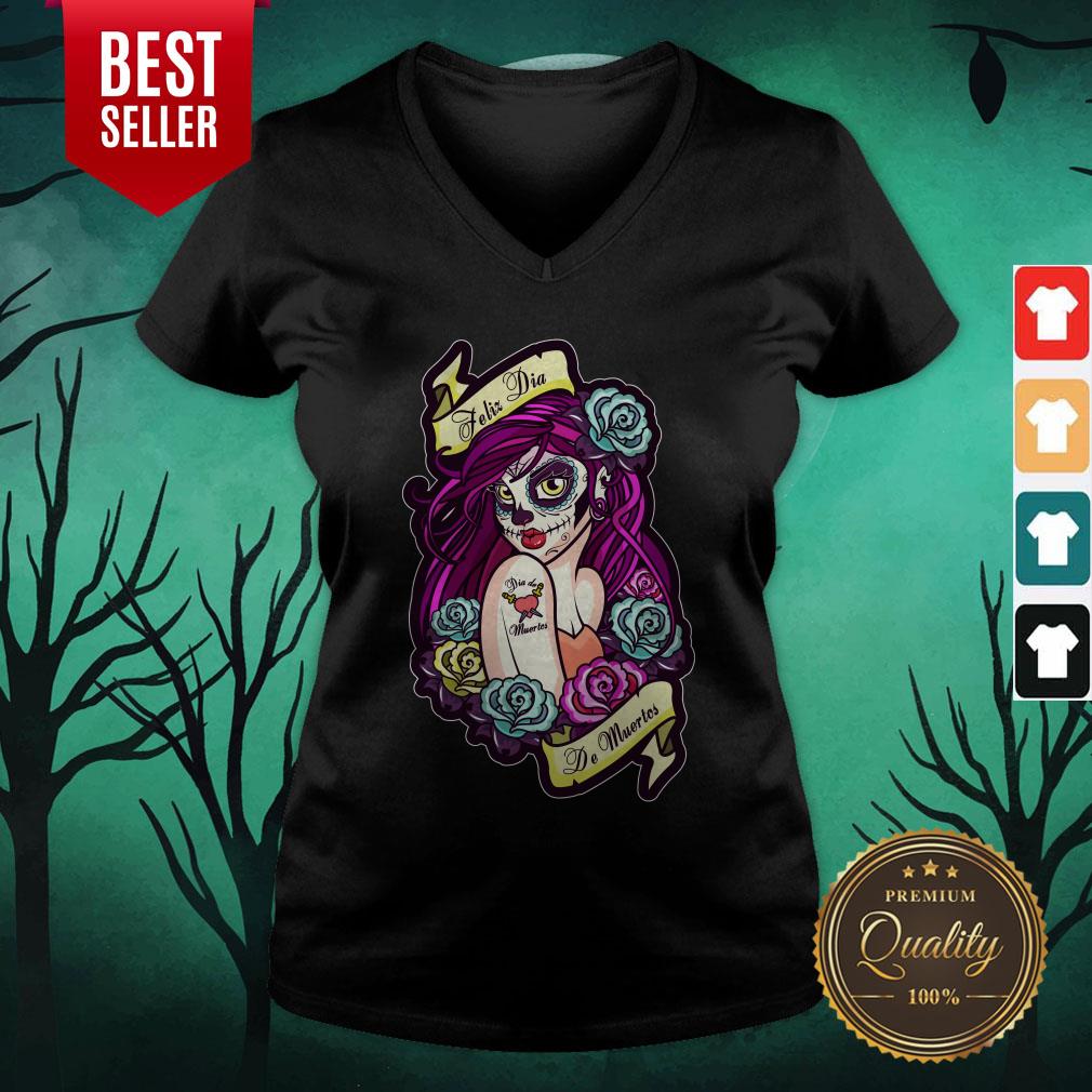 Feliz Dia De Muertos Pin-up Girl Shirt