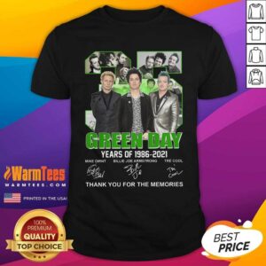 Top 35 Green Day Years Of 1986 2021 Signatures Thank You For The Memories Shirt