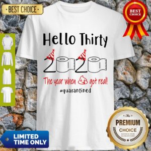 Nice Hello Thirty 2020 The Year When Shirt