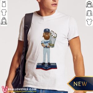 Pro Justin Turner Member Los Angeles Dodgers 2020 World Series Champions Bobblehead Shirt