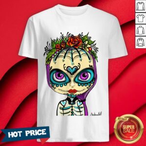 Sugar Skull Rose Girl Day Of The Dead Muertos Shirt