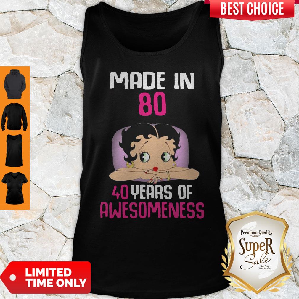 Awesome Betty Boop Made In 80 - 40 Years Of Awesomeness Shirt