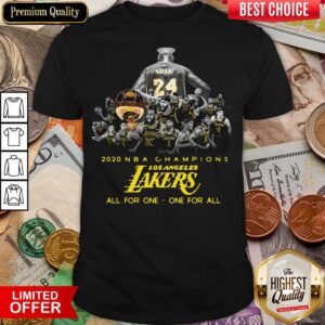 Top Kobe Bryant 2020 Nba Champion Los Angeles Lakers All For One – One For All Shirt