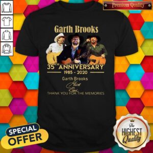 Garth Brooks 35th Anniversary 1985 2020 Thank You For The Memories Signatures Shirt