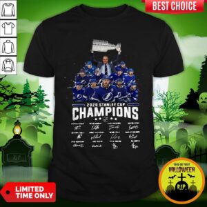 2020 Stanley Cup Champions Tampa Bay Signatures Shirt