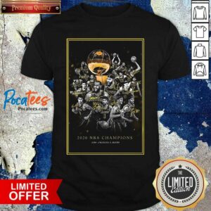 Perfect 2020 Nba Champions Los Angeles Lakers Team Signatures Shirt