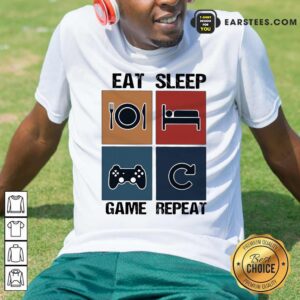 Awesome Eat Sleep Game Repeat Vintage Shirt