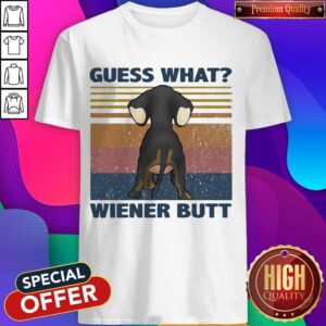 Dachshund Guess What Wiener Butt Vintage Retro Shirt