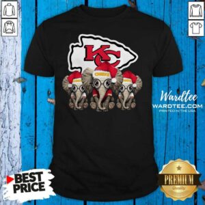 Perfect Kansas City Chiefs Elephant Christmas Shirt