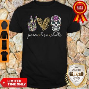 Official Peace Love And Skulls Diamond Shirt
